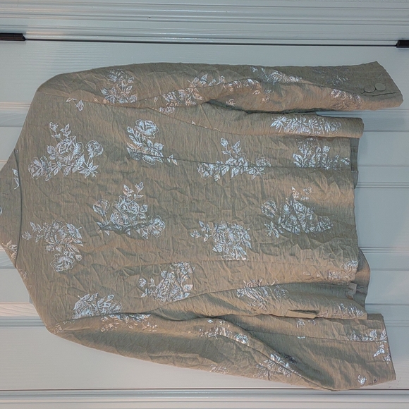 Vintage Serena Kay Paris cream & silver wrinkle style jacket/blazer EU 40/US 10! - Picture 4 of 6